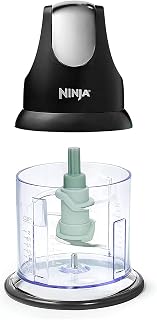 Ninja NJ110GR Food Chopper Express Chop: 200W Power, 16oz Bowl for Mincing, Chopping, Grinding & Meal Prep