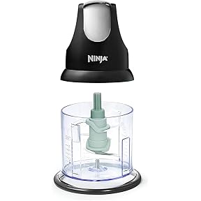 Ninja QB1004 Blender/Food Processor with 450-Watt Base, 48oz Pitcher, 16oz Chopper Bowl, and 40oz Processor Bowl for Shakes, Smoothies, and Meal Prep,Black