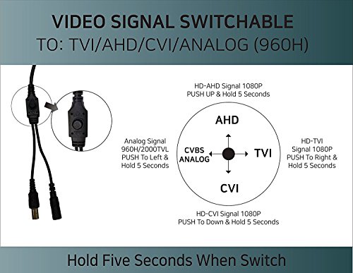 VIEWISE HD 1080P 2 Megapixel Eyeball Turret Dome Camera, Sony Sensor, Indoor/Outdoor Surveillance Security Camera 3.6mm Lens Day & Night Vision 4-in-1 HD-TVI, AHD, CVI, CVBS (Gray)