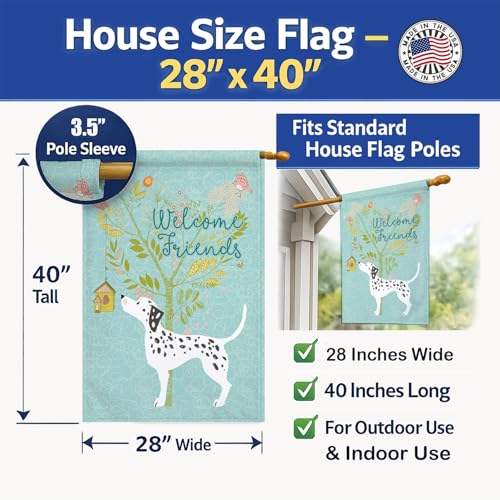 Drapeau dalmatien extérieur grand format résistant aux intempéries BB7585CHF - 5