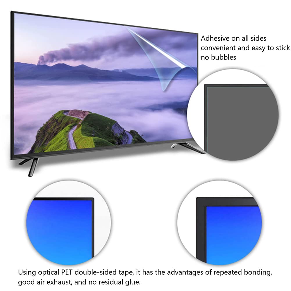 Pellicola proteggi schermo antiriflesso per filtro per monitor 75" 77" 82" 85" standard o curvo anti luce blu/anti-UV, riduce il riflesso abbagliante e l'affaticamento degli occhi ( 77inch 1722x993mm)