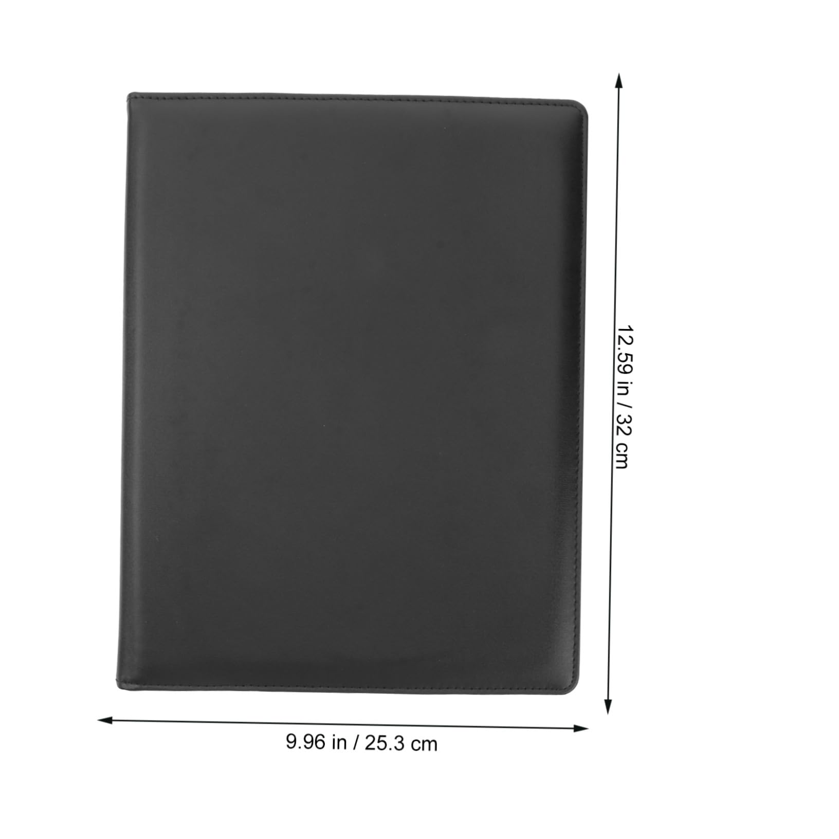 Cartella Portadocumenti PU Multifunzione con Blocco Note e Clip in Acciaio Inossidabile Organizer Elegante per Ufficio e Riunioni Nero