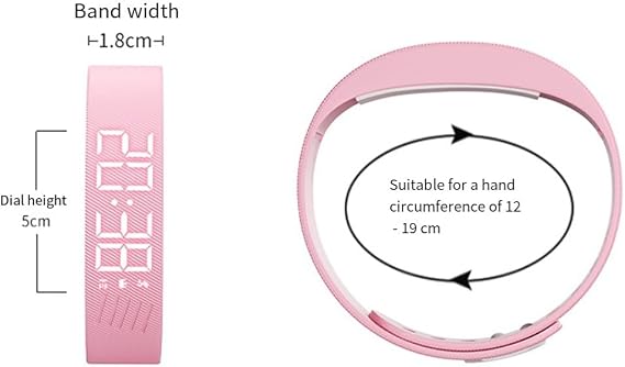 Smart Wristband Silent Vibration Alarm Clock Watch featuring Stopwatch, Step and Distance Tracking, Calorie Burn Measurement, Sleep Monitoring, Dual Vibrating Reminder, Convenient USB Recharge(Black)