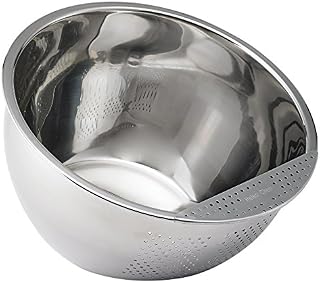 Helen's Asian Kitchen 97123 Rice Washing Bowl, 3-Quart, Stainless Steel