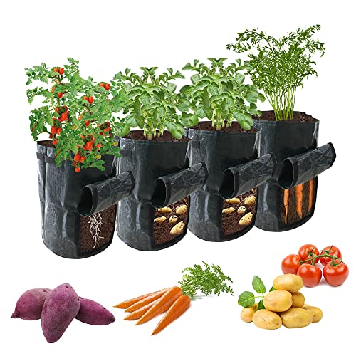 Ram® Pflanzbeutel für Kartoffeln, Karotten, Tomaten, Gurken und anderes Gemüse, 4 Stück – Ansicht 2