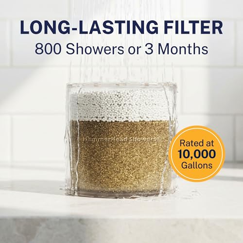 Image of HammerHead Showers Solid Metal Shower Head Filter - KDF 55 Shower Filter, High Pressure Universal Shower Filters to Remove Toxic Chemicals - Removes Chlorine and Heavy Metals - Oil Rubbed Bronze