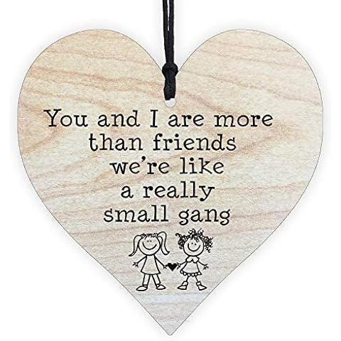 Funny Gifts for Women Presents Sister Best Friend Love You Special Birthday Novelty Friendship Small Gang Cute Fun Ideas Wooden Heart Plaque Girlfriend Boyfriend Unusual Unique Inspirational Quotes Cover