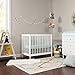 Babyletto Gelato 4-in-1 Convertible Mini Crib in White and Washed Natural, Greenguard Gold Certified