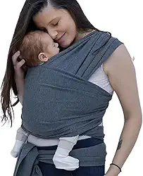 Wrap Sling de Bebê Carregador Canguru de Amarrar Little Beni (Chumbo)