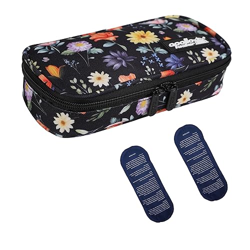Image of apollo walker Insulin Cooler Travel Case Diabetic Medication Cooler with Ice Packs and Insulation Liner insulin travel case tsa approved