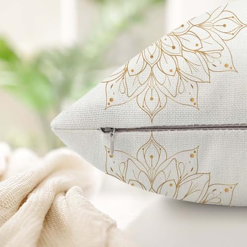 Housse de coussin lin 80x80 cm avec fermeture invisible chic S271