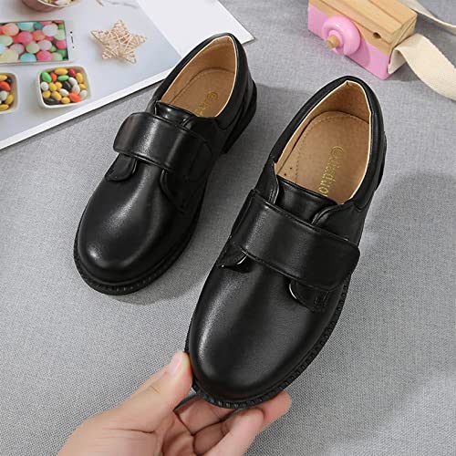 EnJoCho Boots Toddler Boys Fashion Summer Autumn Boys Leather Shoes Boots Thick Soled Student Dress Shoes 8-14Years3