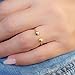 Moonli Designs Handmade Silver Adjustable Two 4mm Balls Open Ring, 925 Sterling Silver or Gold Filled Adjustable Hug Ring for Women, Small Dainty Minimalist Ring (Gold)