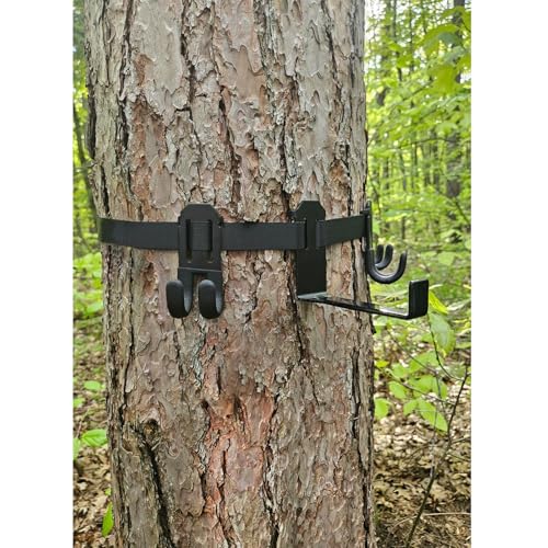 HNJXCAQYQ Bow Hanger Tree Strap -Treestand Gear Strap Hangers 3 Tree Gear Hanger + 1Bow Hangers for quivers and Tree Saddle Platform Accessories