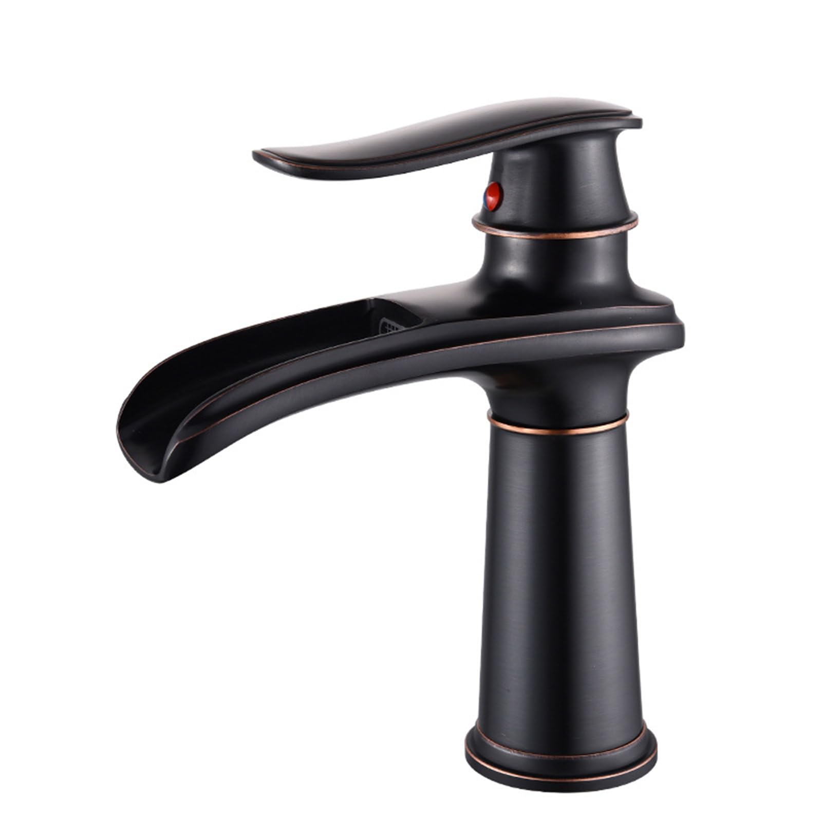 Robinet cascade de salle de bain avec mitigeur laiton eau chaude et froide rétro