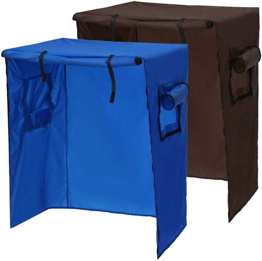 Bird Cage Cover Anti Uv Solid Sleep Helper Parrot Dust Proof Large Zipper Protective Bird Cage Cover Durable Lightweight Waterproof 2Pcs Blue