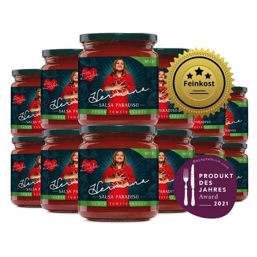 Hermina Salsa Paradiso I FEINKOST PASTASAUCE (Mild) I 12 x 290 g I 100% Natürlich I Tomatensoße direkt aus Italien Cover