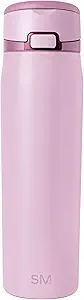 Simple Modern Mesa Loop Water Bottle with Straw | 24oz Cup Holder Friendly Insulated Stainless Steel Bottles for Travel, Sports and School | Pink Champagne