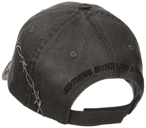 John Deere Embroidered Logo Waxed Cotton Baseball Hat - One-Size - Men's - Charcoal #TOP1