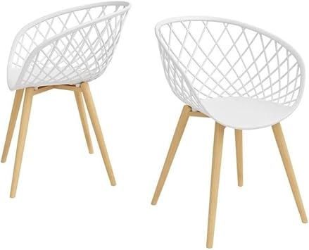 Jamesdar, Kurv Mini Kids Chair Set of 2 Indoor/Outdoor White/Natural