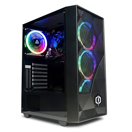 CyberpowerPC Regiment PC Gamer - AMD Ryzen 5 4600G avec Graphique Intégrée, RAM 8Go, SSD NVMe 500Go, 450W 80+ PSU, Wi-FI, Windows 11, Eurus RGB