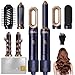 UKLISS 6 in 1 Hairstyler, Haarstyler & Haartrockner Set mit Warmluft Lockenbürste Automatisch, Hair Dryer, Rundbürstenföhn, Warmluftbürste, Haarföhn, Geschenke für Frauen Haarstyling - Pro Blau
