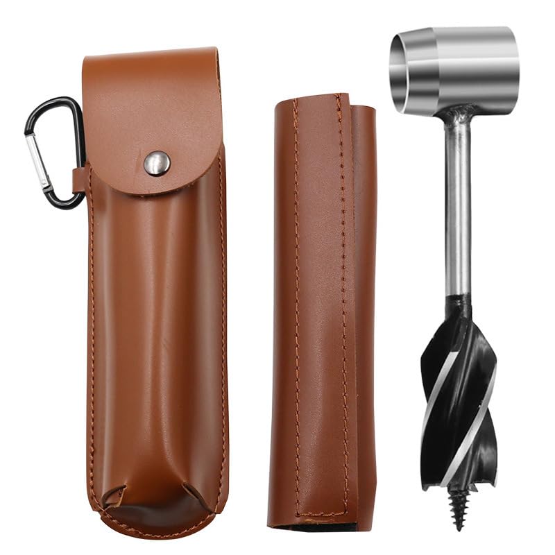 MyncbD Broca Taladro Manual Bushcraft, Taladro Manual de Acero al Carbono, Broca de Supervivencia Manual portátil, Herramienta de perforación de Madera de Supervivencia autorroscante (Color : B)
