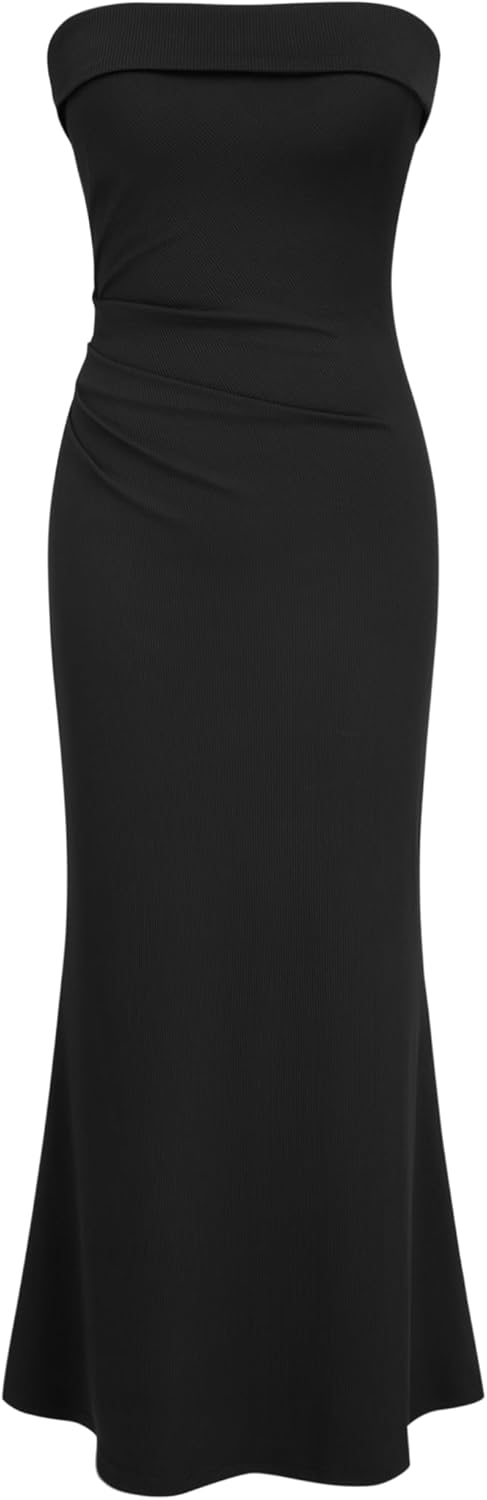 CIDER Womens Tube Dress Summer Maxi Strapless Bodycon Long Cocktail Party Club Dresses