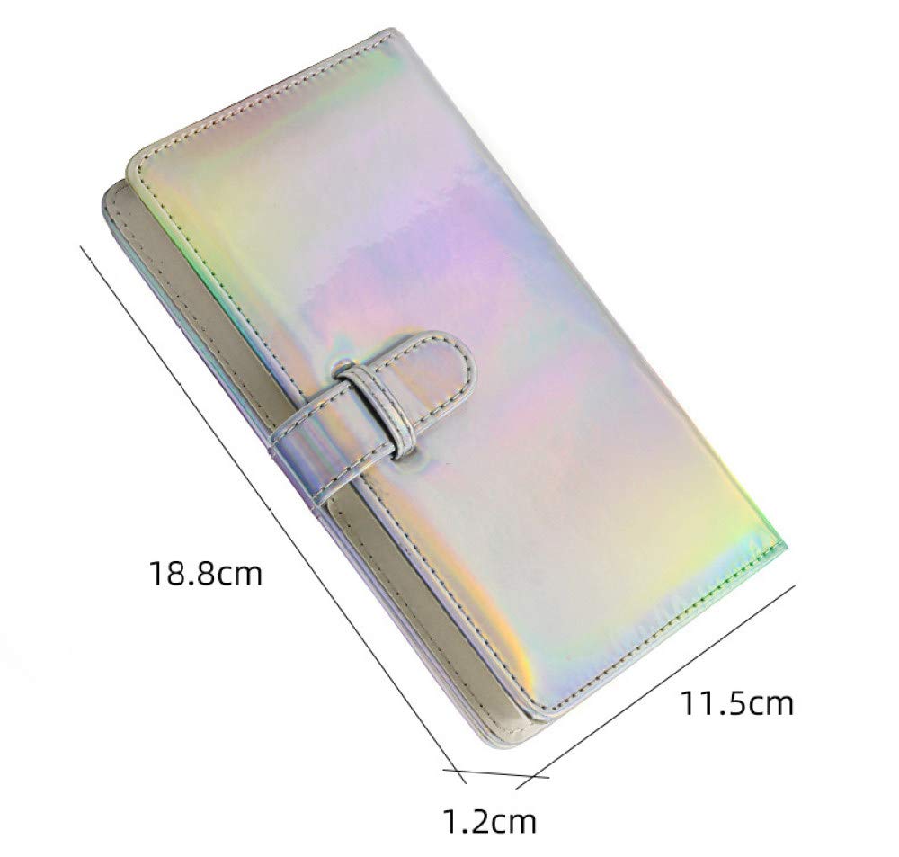 Estuche de cuero para álbum de fotos instantáneo de 96 bolsillos para Mini8 / 9 / 7s / 7C / 25/70/90 Mini álbum de fotos de película de 3 pulgadas, rosa brillante