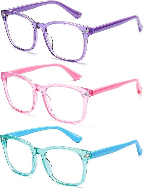 Image of Blue Light Glasses for Kids Girls Boys Anti Glare Blue Light Blocking Glasses for Computer Eye Strain Screen Glasses