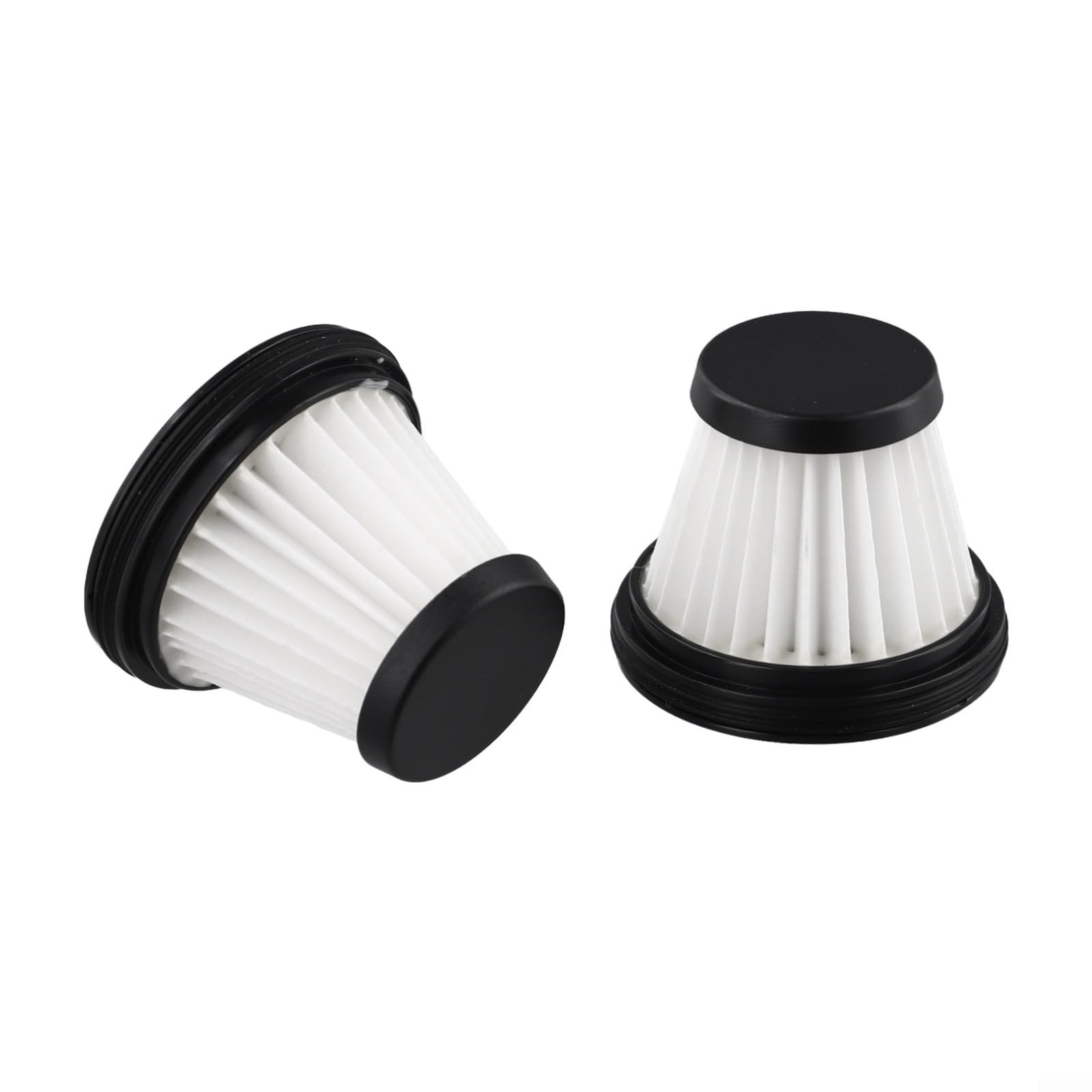 Handheld Vacuum Cleaner Replacement Filter 2 Pack High-Efficiency Filtration System Compatible with Cordless Vacuum Advanced Airflow Design Black and White