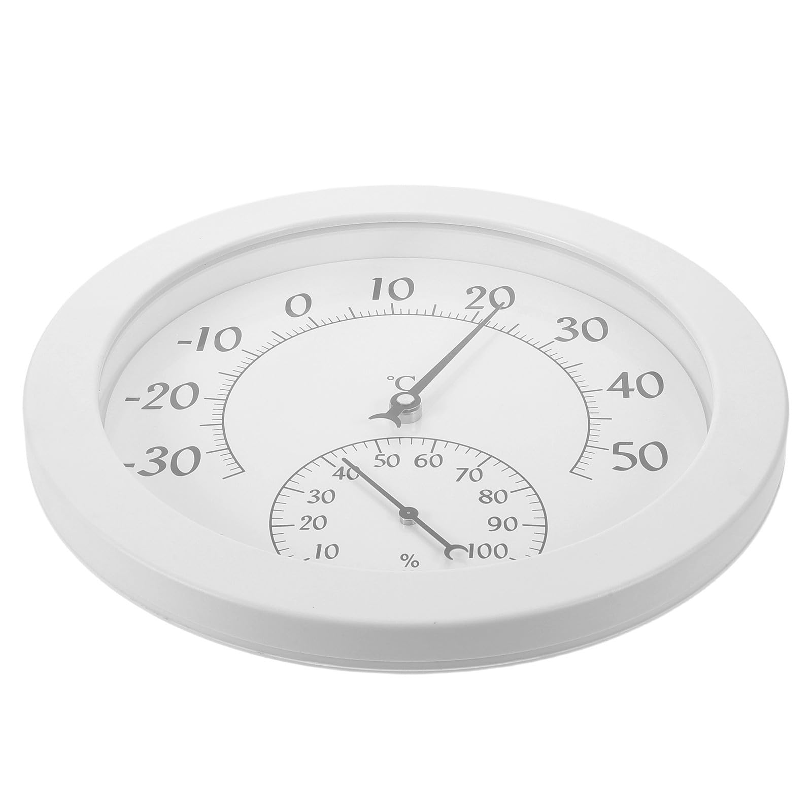 VALICLUD Termometro Igrometro Analogico da Parete per Interni, Design Rotondo in Abs e Vetro, Monitoraggio Preciso per Stanza e Spazi Abitativi