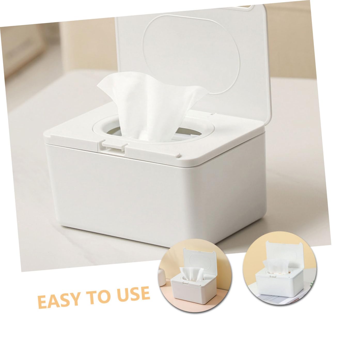 Mikinona 2 Contenitore Salviettine Umidificate Dispenser Portatile per Salviette Design e Pratico Facile e Riutilizzabile