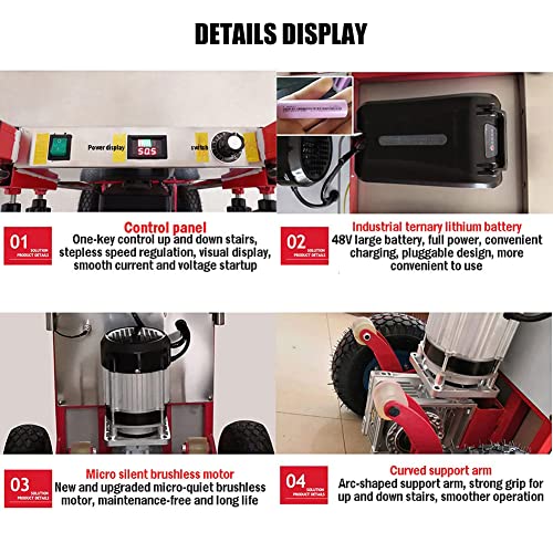 Carretilla eléctrica para escaleras plegable con motor 850W miniatura 6