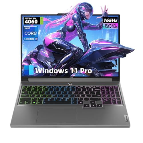 Image of Lenovo Legion 5i Gaming Laptop - 16 inch WQXGA 165Hz Display, Intel 24-Core i9-14900HX, NVIDIA RTX 4060, 64GB DDR5, 4TB SSD, RGB Backlit Keyboard, Win 11 Pro & MS Office Pro, with External CD /DVD Drive