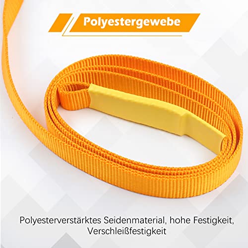 MaxEarn 1,8 m Absturzsicherung Sicherheitsgurt, Hochfester Polyester Fallschutz Sicherheitsseil, Klettergurt Sicherheitsleine mit Legierungsstahl Karabinerhaken für Outdoor Arbeiten in Höhe