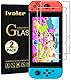 ivoler [2 Stücke Panzer Schutz Glas für Nintendo Switch, [9H Härte] [Anti- Kratzer] [Bläschenfrei] [2.5D Runde Kante]