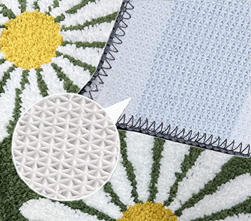 Roseate Flower Super Soft (40x60 cm) Microfiber 2000 GSM Bath Mat Super Absorbent Anti-Skid Door Mats for Home/Bathroom/Bedroom/Kitchen/Floor Mat (Green) Pack of 1 7 51MOJ7ryu1L
