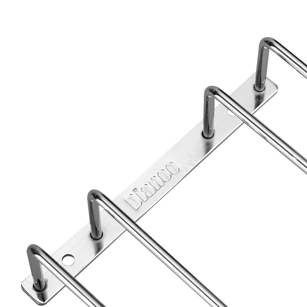 Porta bicchieri da vino, con manico, 22 cm, colore: argento