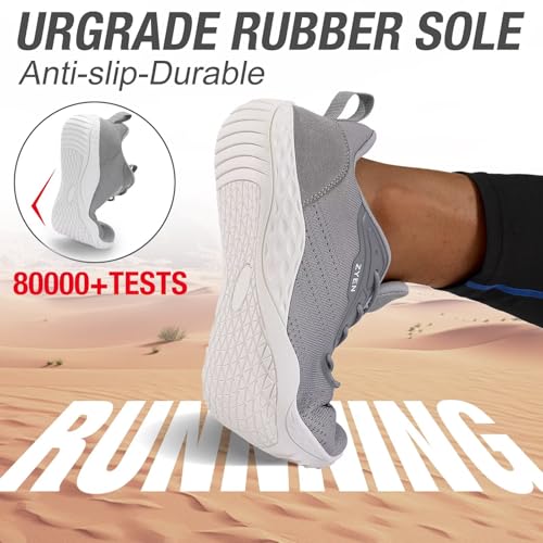 ZYEN Mens Barefoot Shoes Wide Toe Box Trail Running Sneakers Zero Drop Non-Slip Extra Wide Width Walking Shoes Minimalist Wrestling Sneakers Gym Trainer2