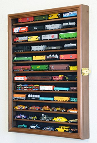 image for sfDisplay.com,LLC. 12 Shelves N Scale Train Model Trains Display Case 