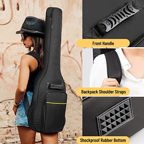 Cahaya Electric Guitar Bag Gig Bag 6Mm Padding Backpack Padded Soft Guitar Case Black Cy0226 thumb #4