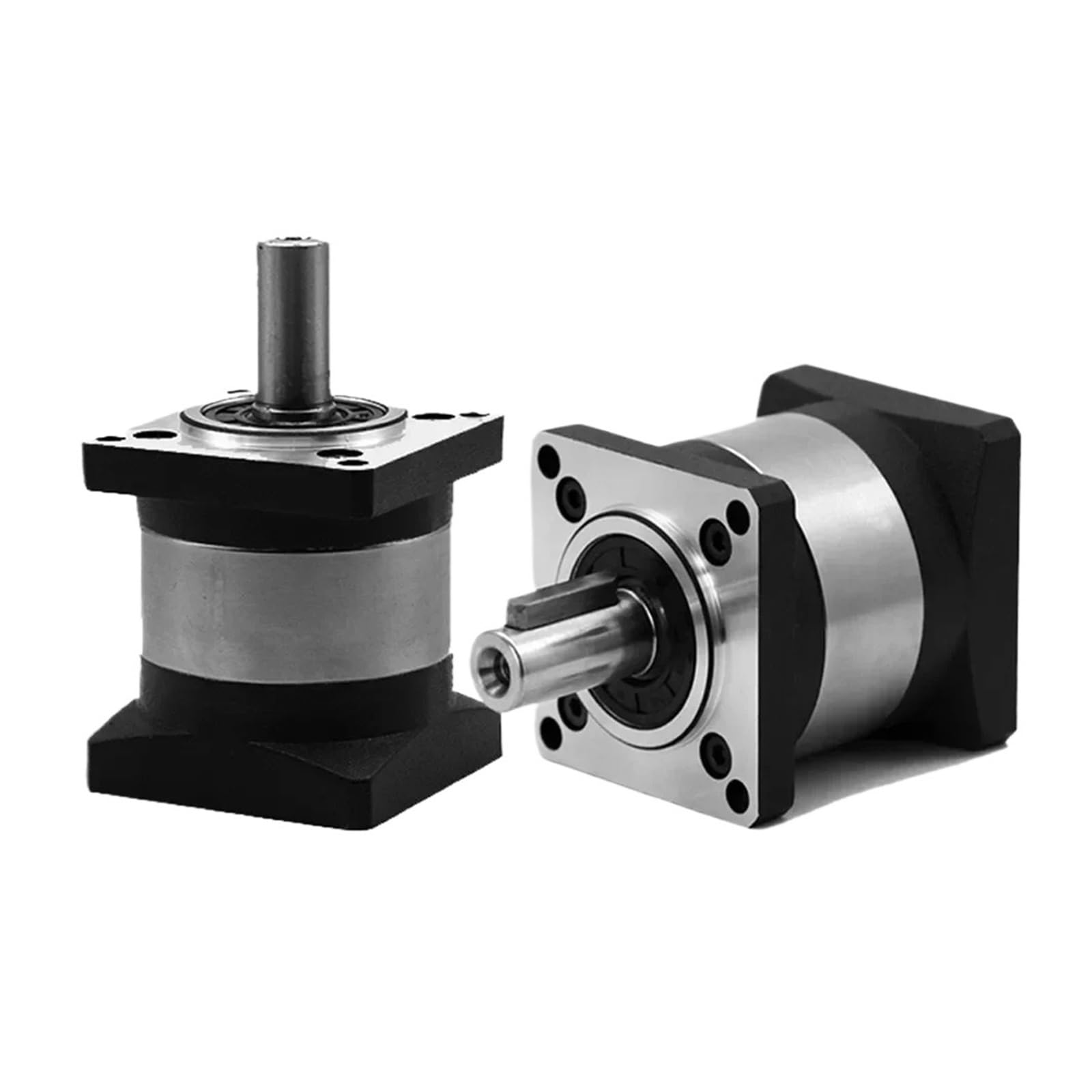 Reduktor silnika krokowego Nema 23, przekładnia planetarna, grubość 57 mm, wejście 6,35/8, wał 14 (8 Input 14 Output, stosunek 4 do 1)