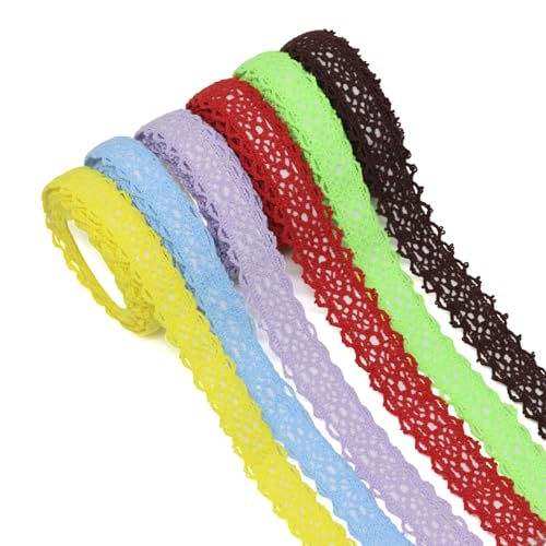 Cintas de encaje decorativas Honbay autoadhesivas de 6 colores para manualidades 3