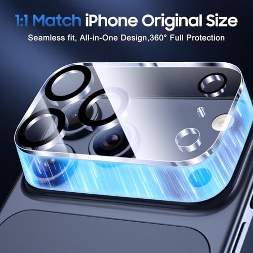 UniqueMe Compatible for 3 Pack iPhone 17 Pro Max Camera Lens Protector - [Drop Protection] Anti Scratch Full-Coverage Camera Cover Screen - 5