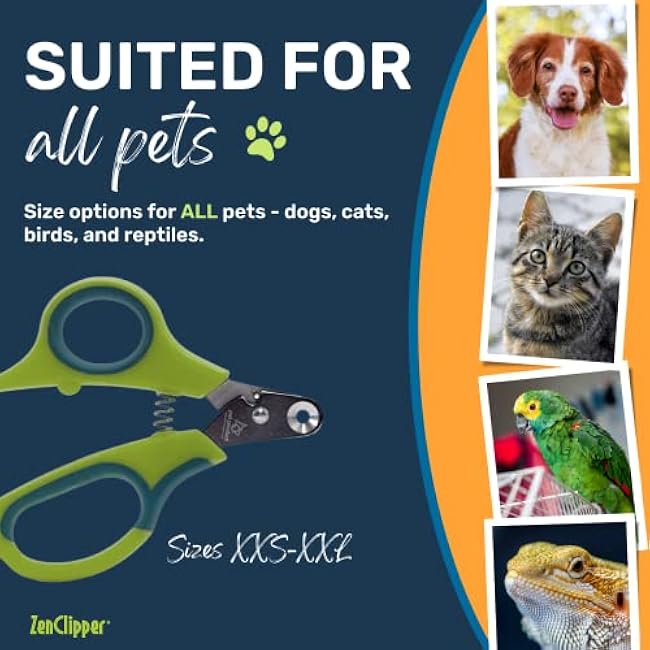 Zen Clipper Pet Nail Clipper for Dogs ¨C Dog Nail Trimmer for Safer Grooming Care - Clean, Quiet, and Easy-to-Use Stainless Steel Claw Trimmer - (3mm Hole)-lOxNV1Zn
