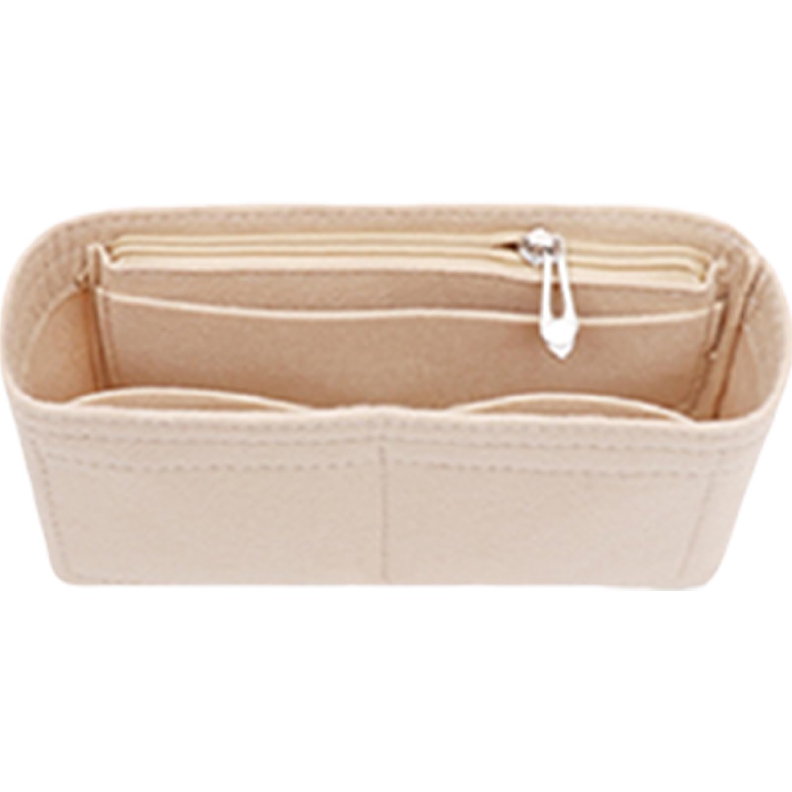 FackLOxc Multi Compartment Handbag Liner Felt for Shoulder Bags Soft Handbags Storage Solution Travel Makeup Organization Jewelry Compartment Organized