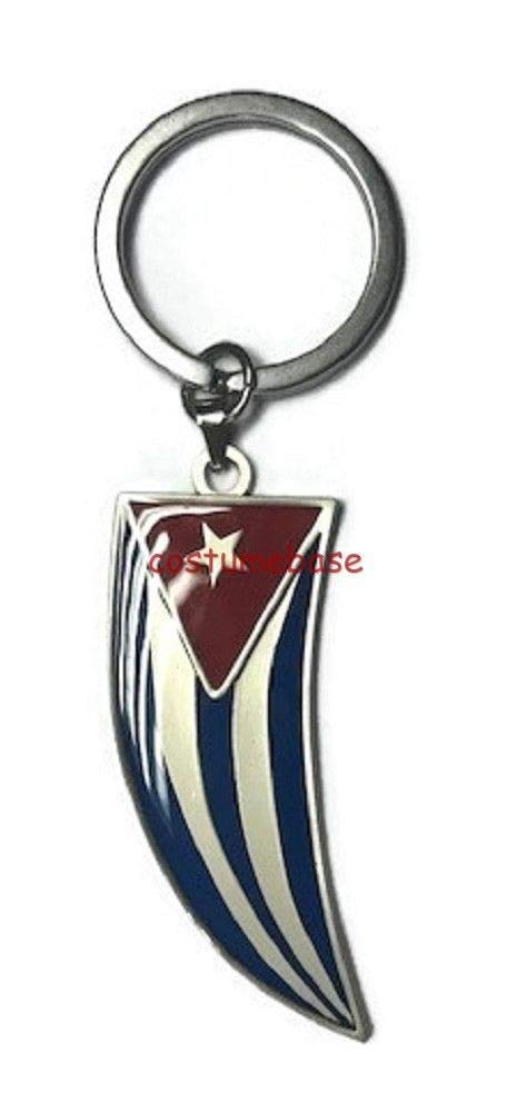 costumebase Cuban Flag Keychain Keyring Keyfob Dominic Toretto Too Fast Furious