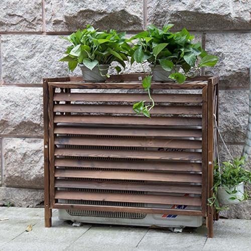 Couverture de climatisation en bois pour cacher les pompes à chaleur