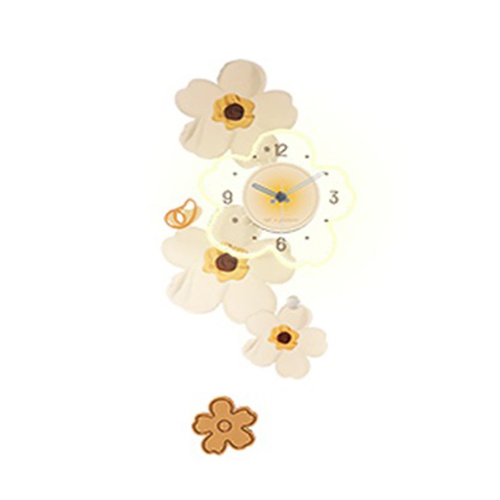 Reloj Cocina Reloj de Pared Decorativo Flores Creativas 3D